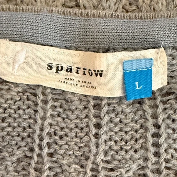 Sparrow Women's Cable Knit Sweater - Blue and Cream - Picture 8 of 13